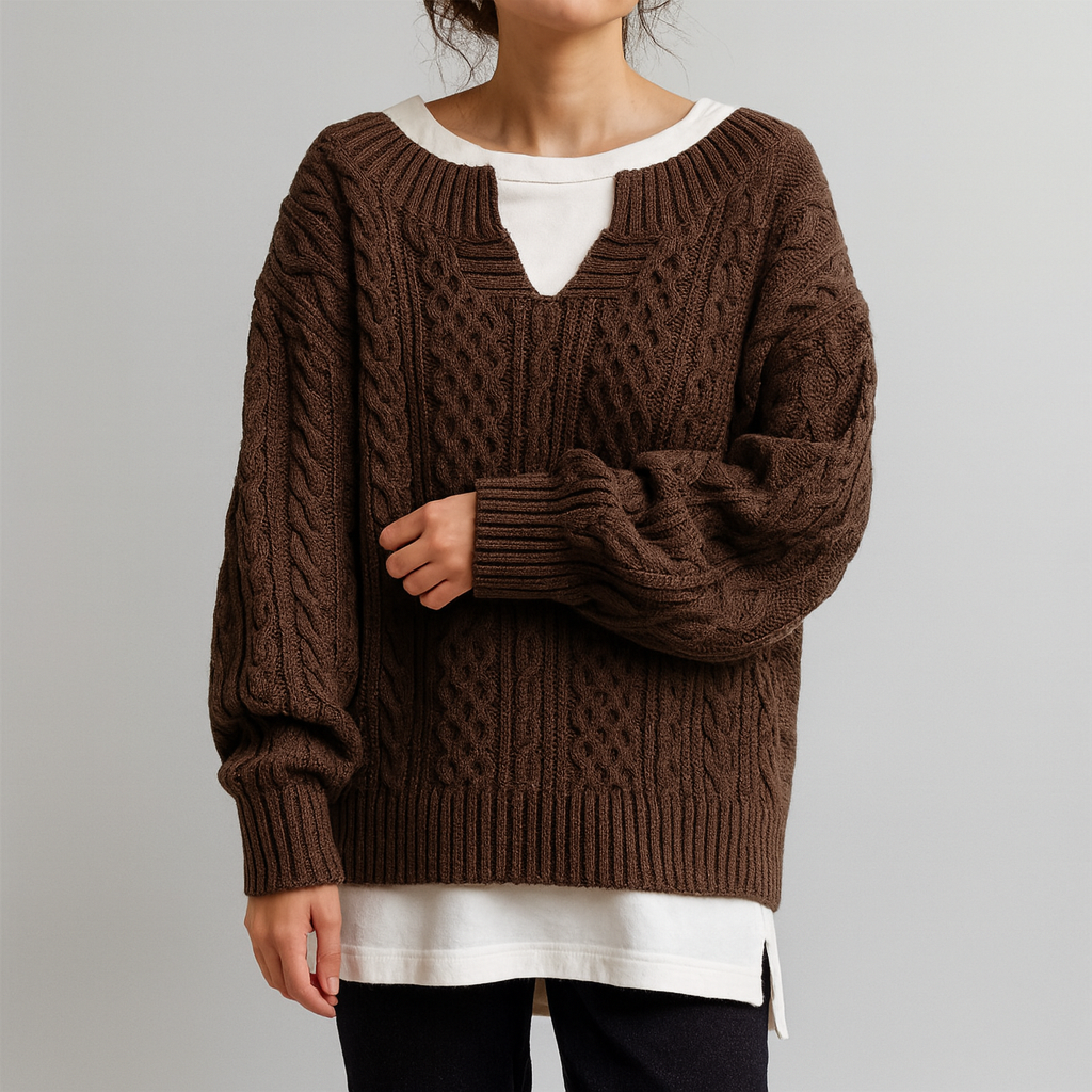 Sylvie | Verdrehter Winterpullover