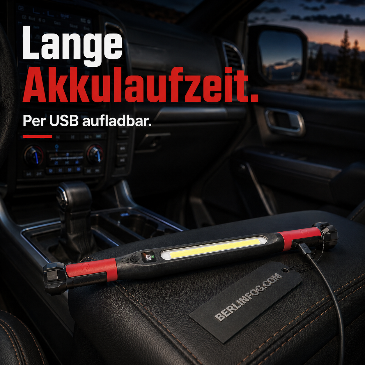 📢📢50 % Rabatt!! ⏰💡Wiederaufladbare Werkstattleuchte – 3000 LM, IPX4 Wassergeschützt & 360° Haken!