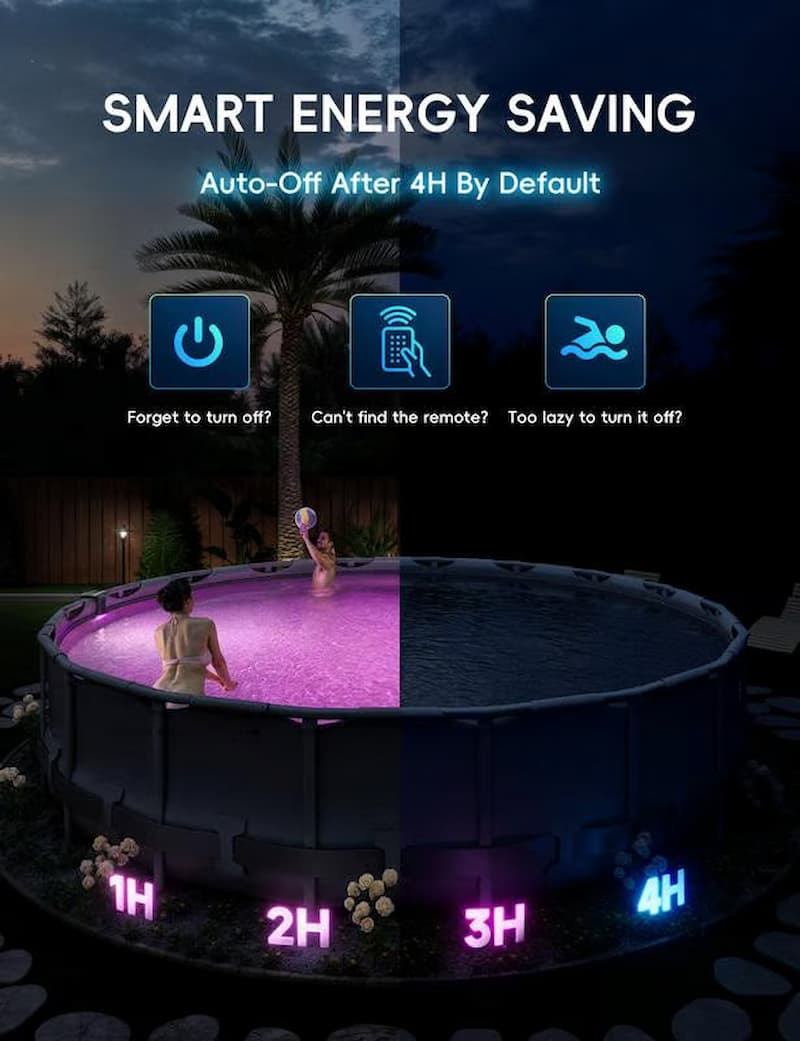 Pool Light Fountain - Solarbetriebene Pool-Stimmungsbeleuchtung