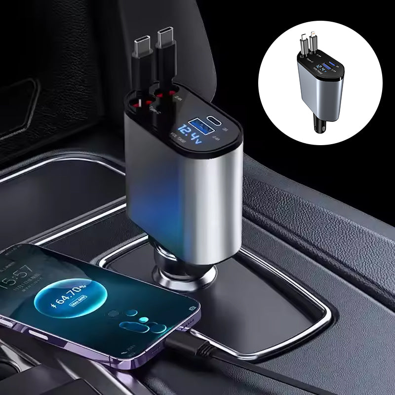 Chargeur rapide pour voiture rétractable 