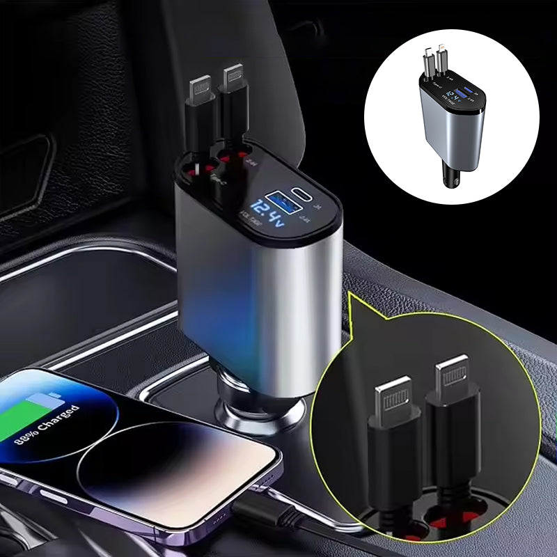 Chargeur rapide pour voiture rétractable 