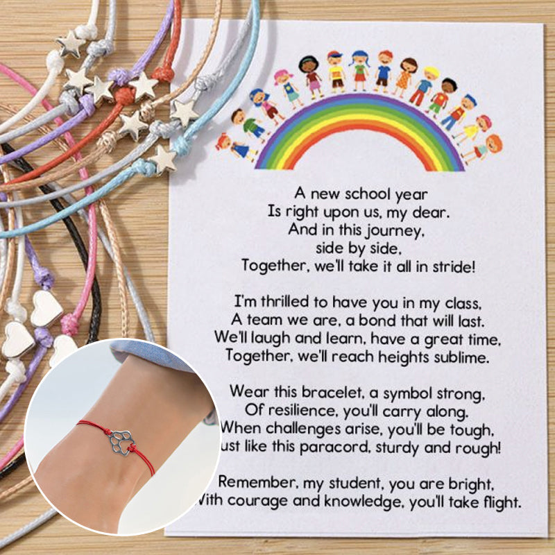 Gluschwein - Erster Tag der Schule Armband und Karte Sets Student Geschenk von Lehrer