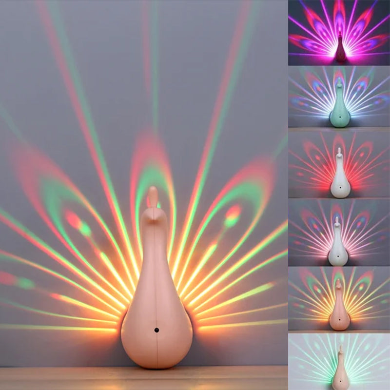 Gluschwein - Peacock LED-Projektor-Wandleuchten für Schlafzimmer