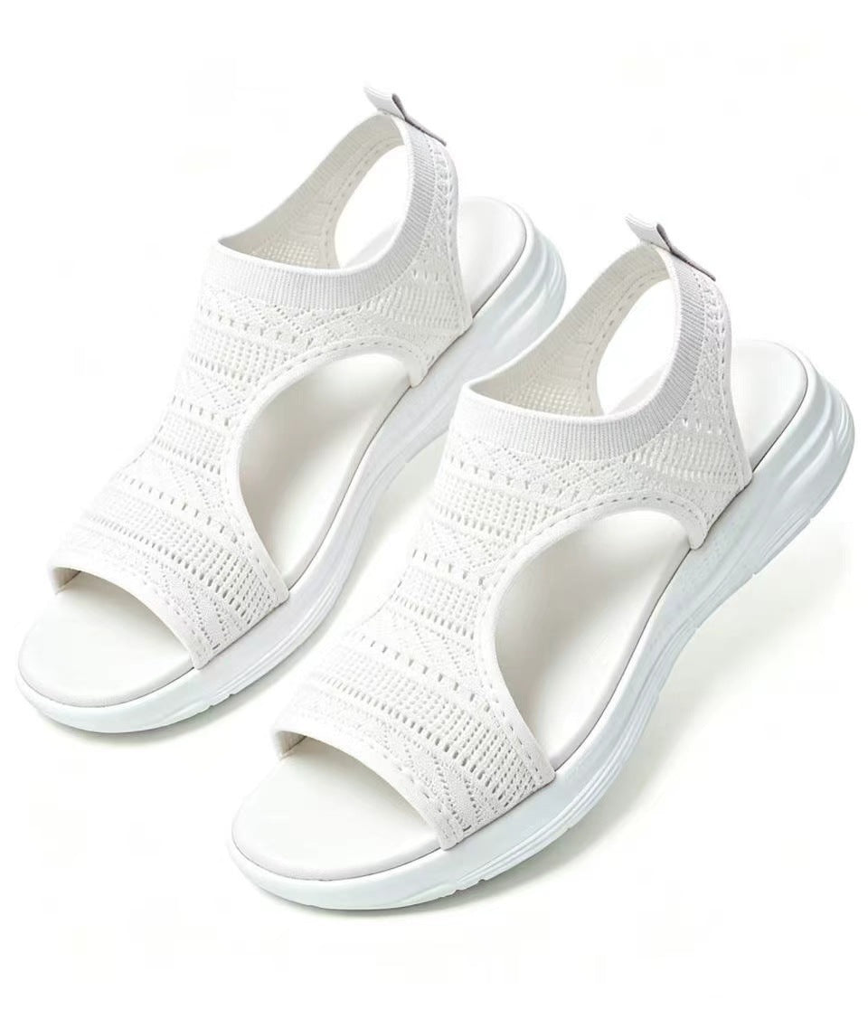 🌺Bequeme atmungsaktive flache Sandalen mit offener Zehe für Damen im Sommer