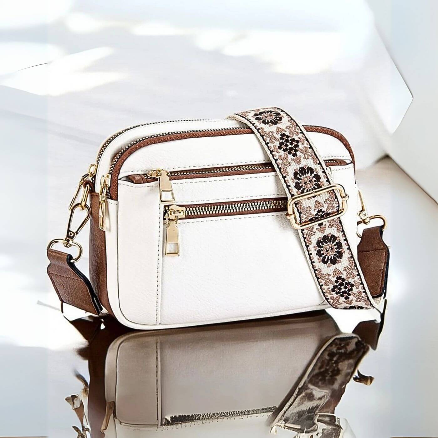 Katharina – Elegante Umhängetasche Mit Vielen Fächern