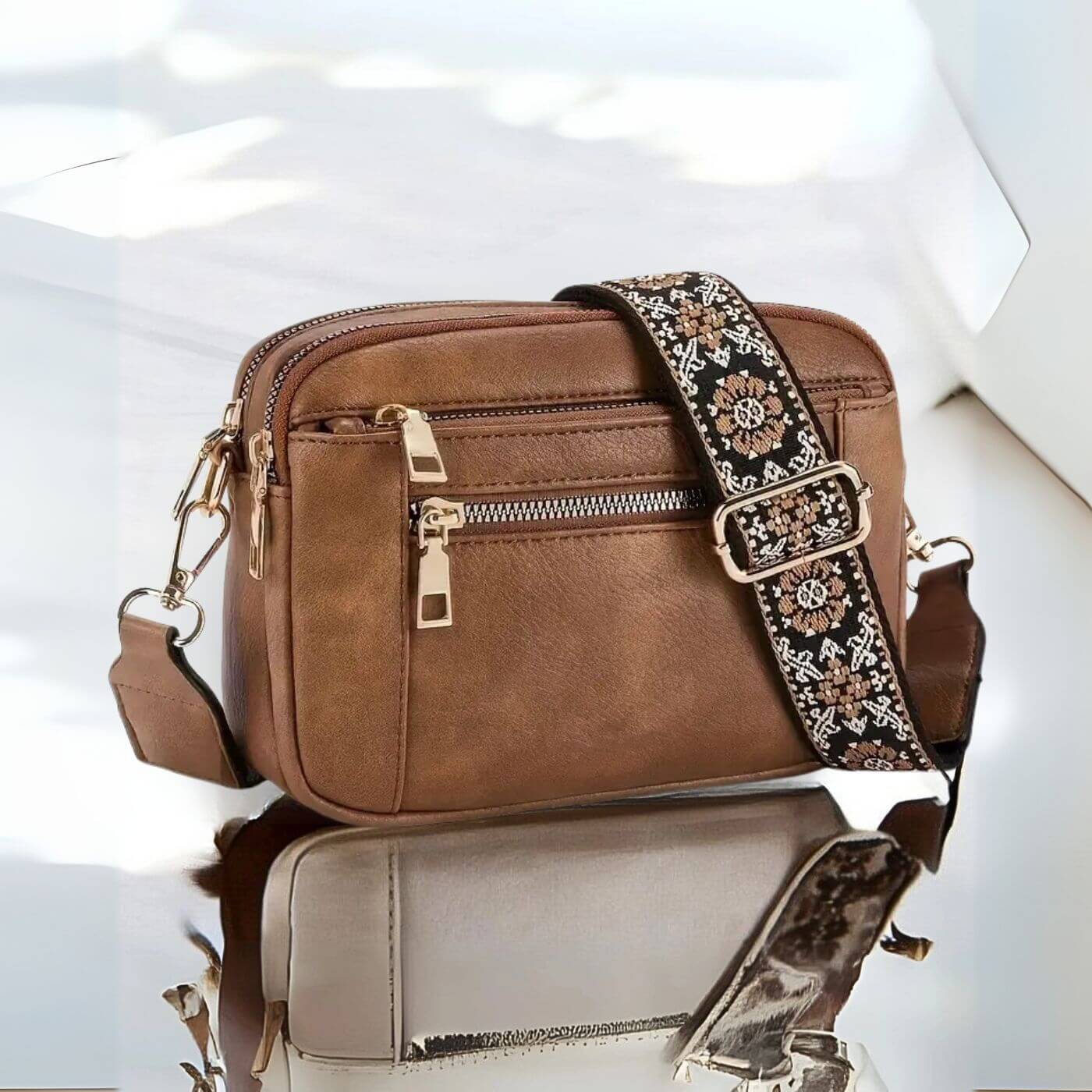 Katharina – Elegante Umhängetasche Mit Vielen Fächern