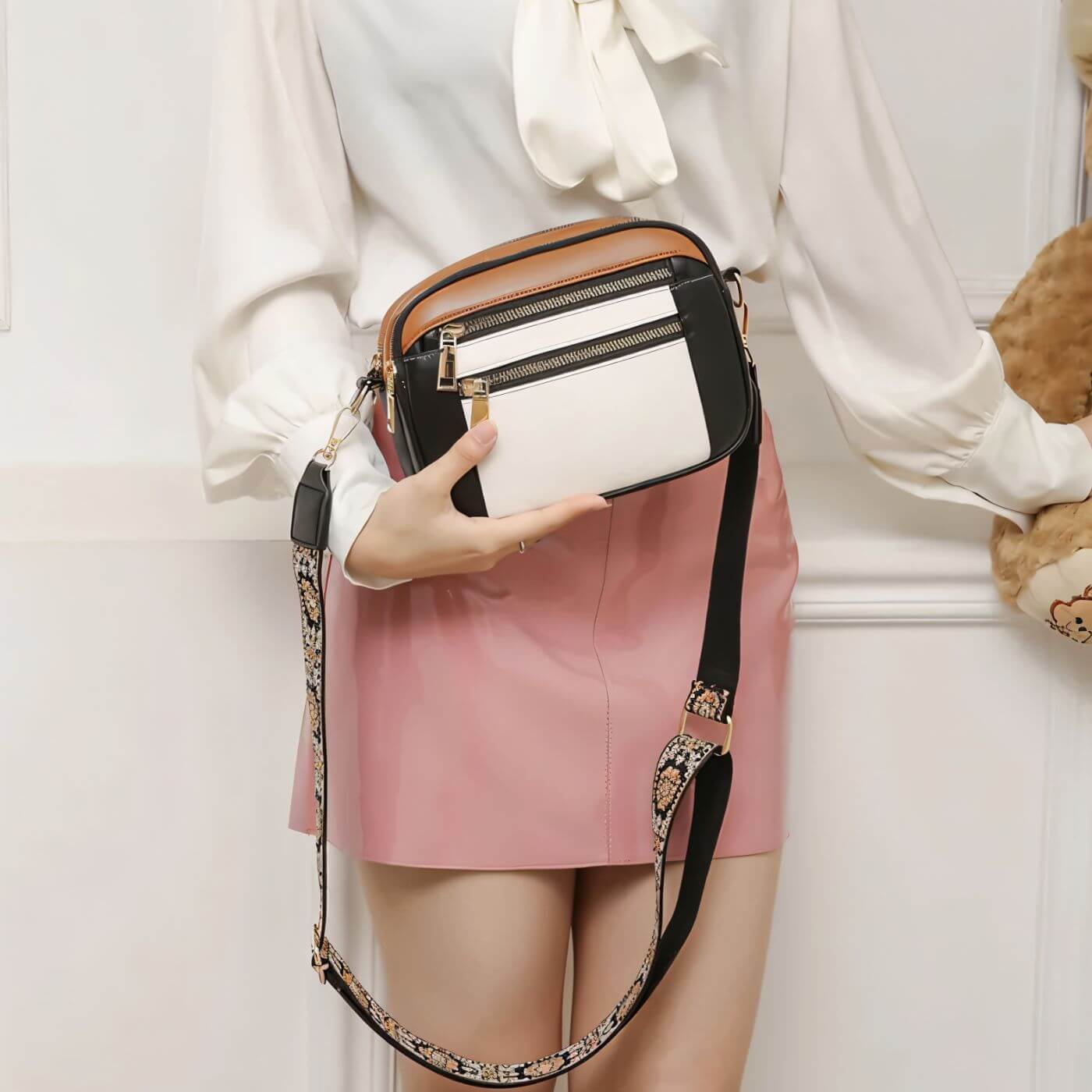 Katharina – Elegante Umhängetasche Mit Vielen Fächern