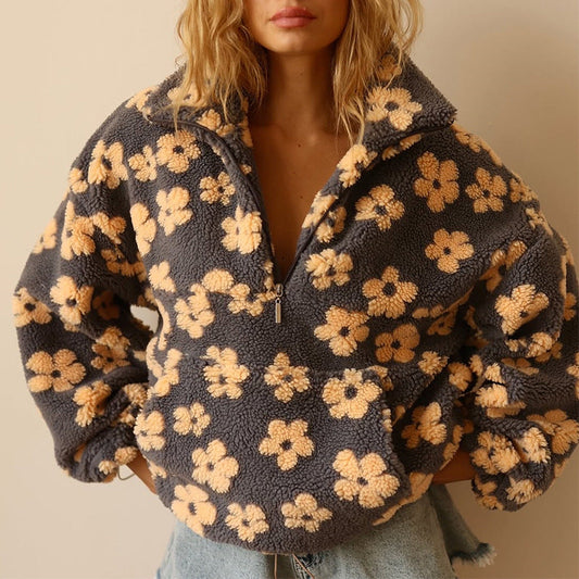 Daisy - Blume Fleece-Pullover