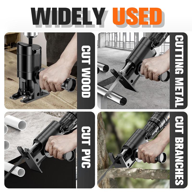 🔧 50% RABATT! ❄️ Sabersägeadapter für Bohrmaschine – Vielseitig, robust & einfach zu montieren – Ideal für Holz, Kunststoff & dünnes Metall
