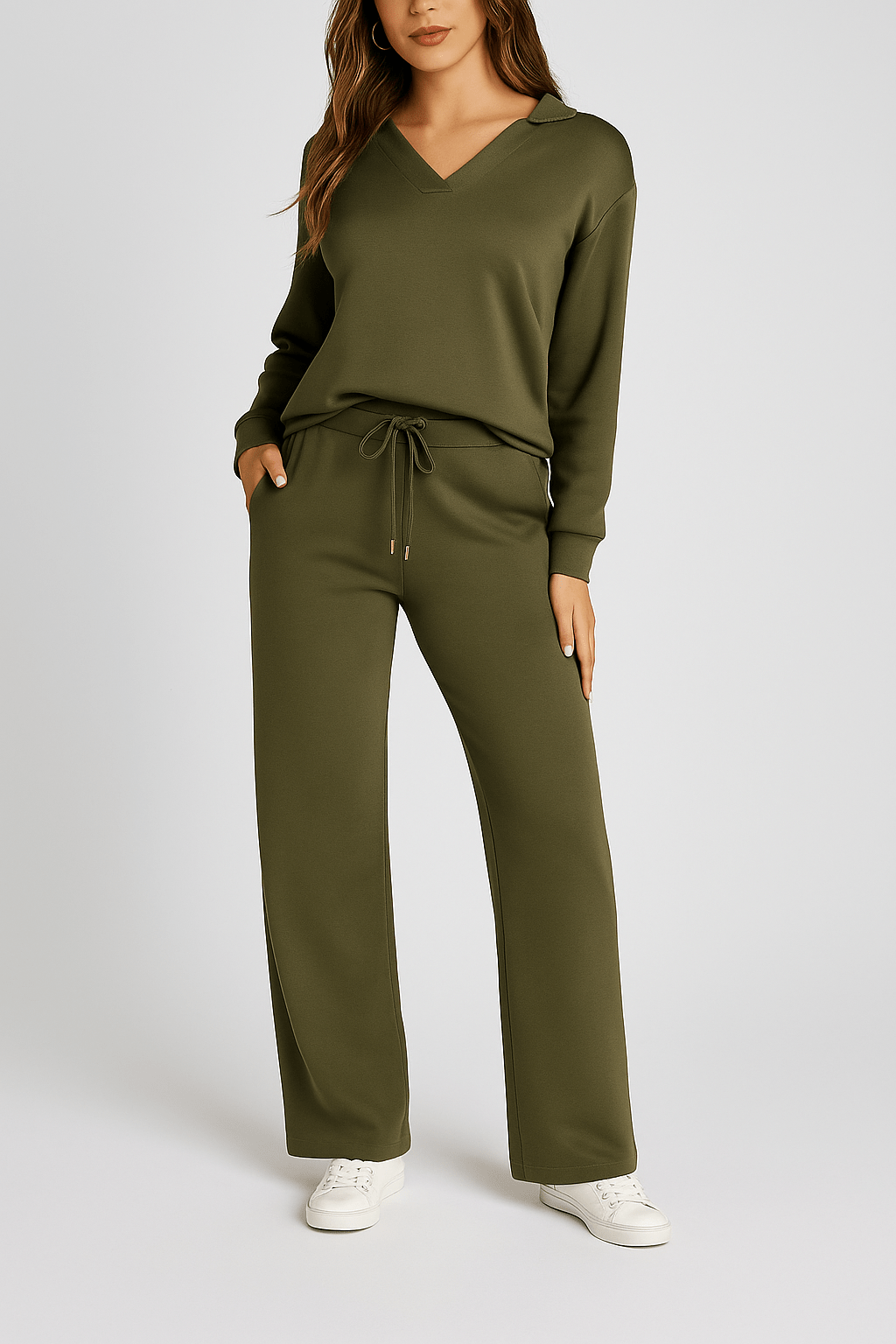 Norella | Zweiteiliges Lounge-Set mit Kragen - 50% RABATT