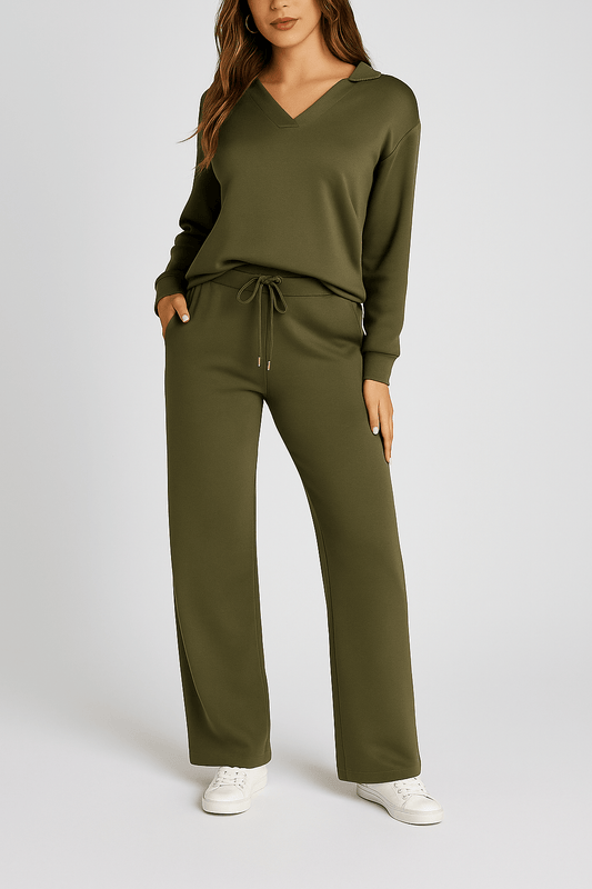 Norella | Zweiteiliges Lounge-Set mit Kragen - 50% RABATT