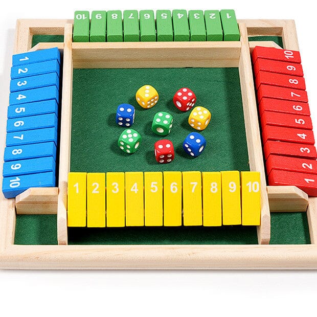 Gluschwein - „Shut The Box“-Spiel – Lustiges Tisch-Mathespiel für Erwachsene und Kinder