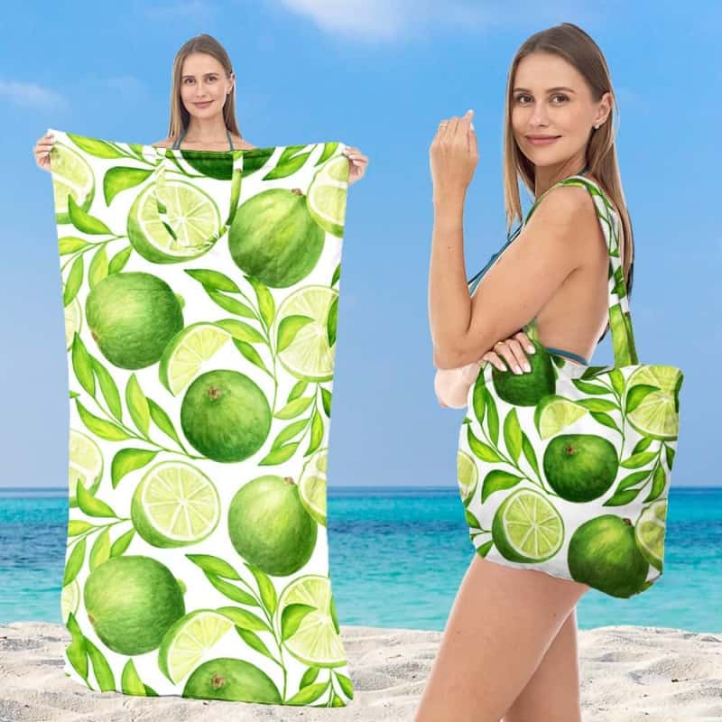 Gluschwein - 🌞Frühlingserwachen: 50% Rabatt!🏖 2-in-1 Strandtuch + Handtaschen-Set | 100 % Bio-Baumwolle, sandabweisendes Design