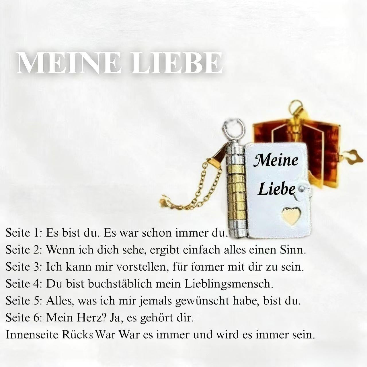 Herz-Buch-Halskette Aufklappbar – 🌸Besonderes Geschenk für Familie✨～