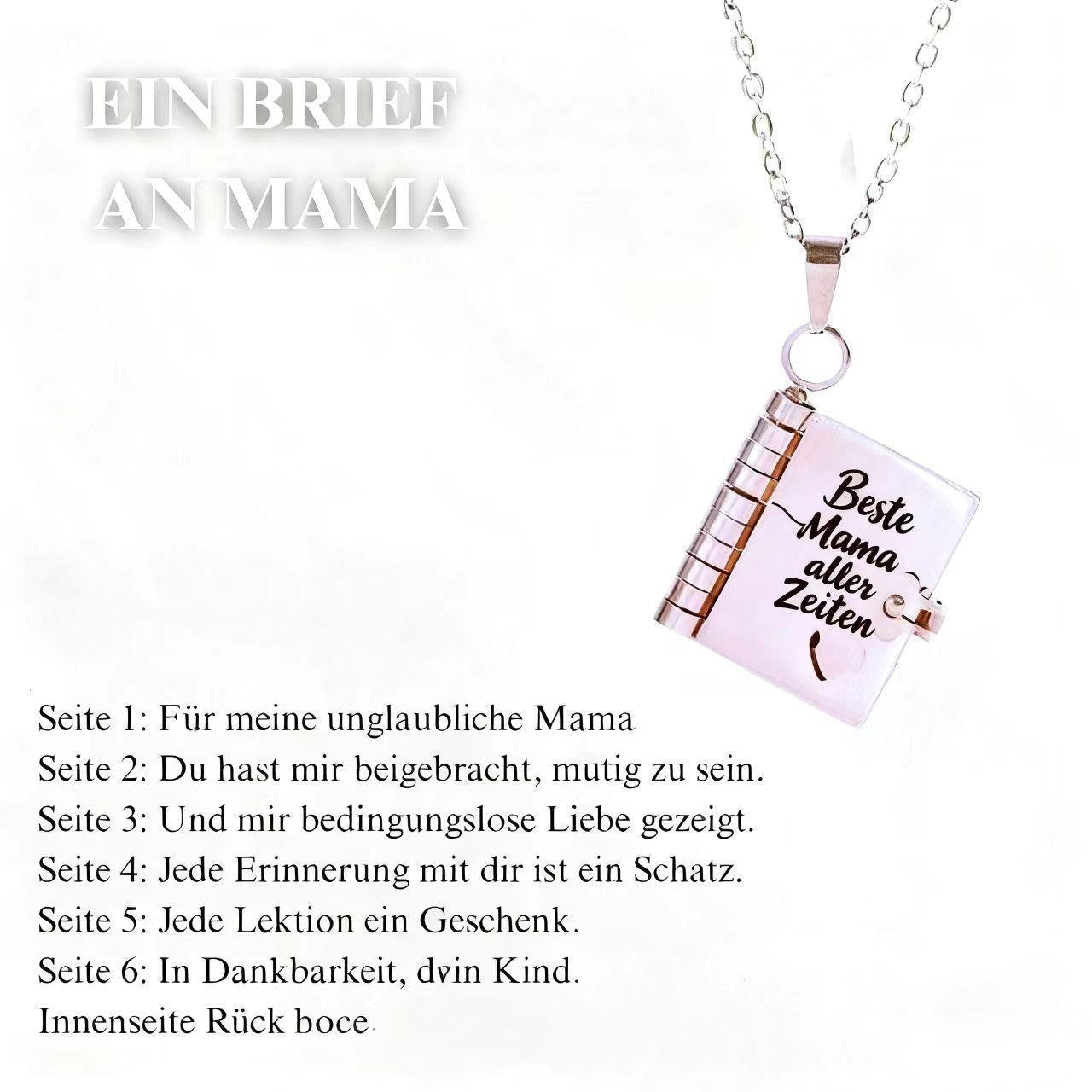 Herz-Buch-Halskette Aufklappbar – 🌸Besonderes Geschenk für Familie✨～