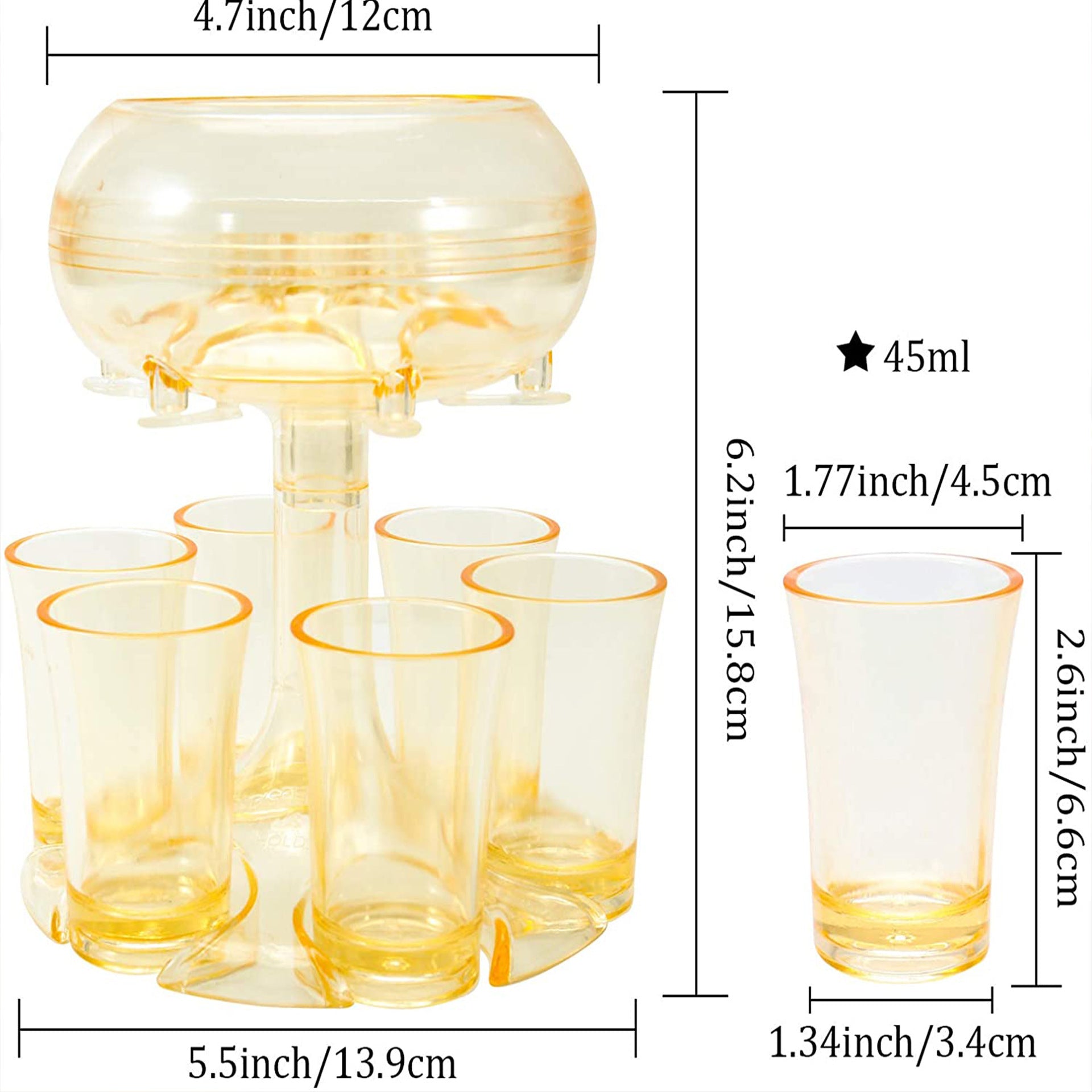 Gluschwein - 6 Schnapsglasspender und Halter