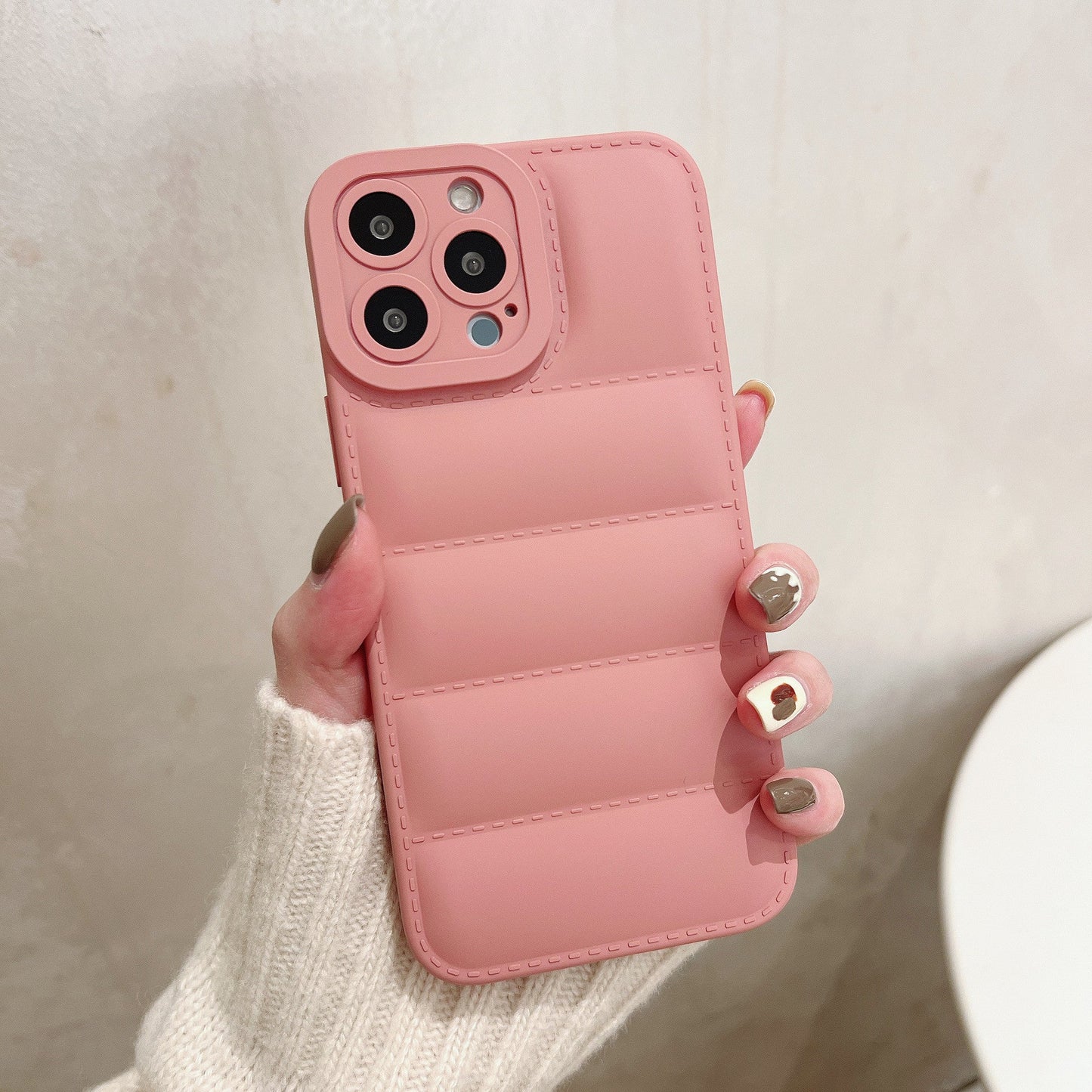 Gluschwein - Daunenjacke Silikon iPhone Fall Rosa