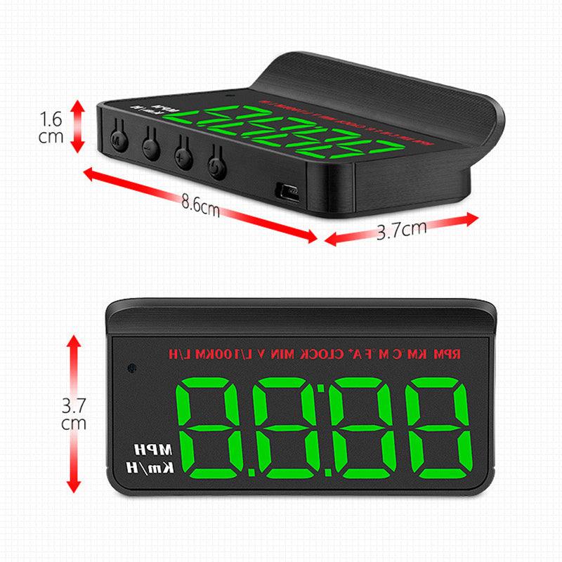 Gluschwein - Multifunktionaler tragbarer Fahrzeug-Tachometer