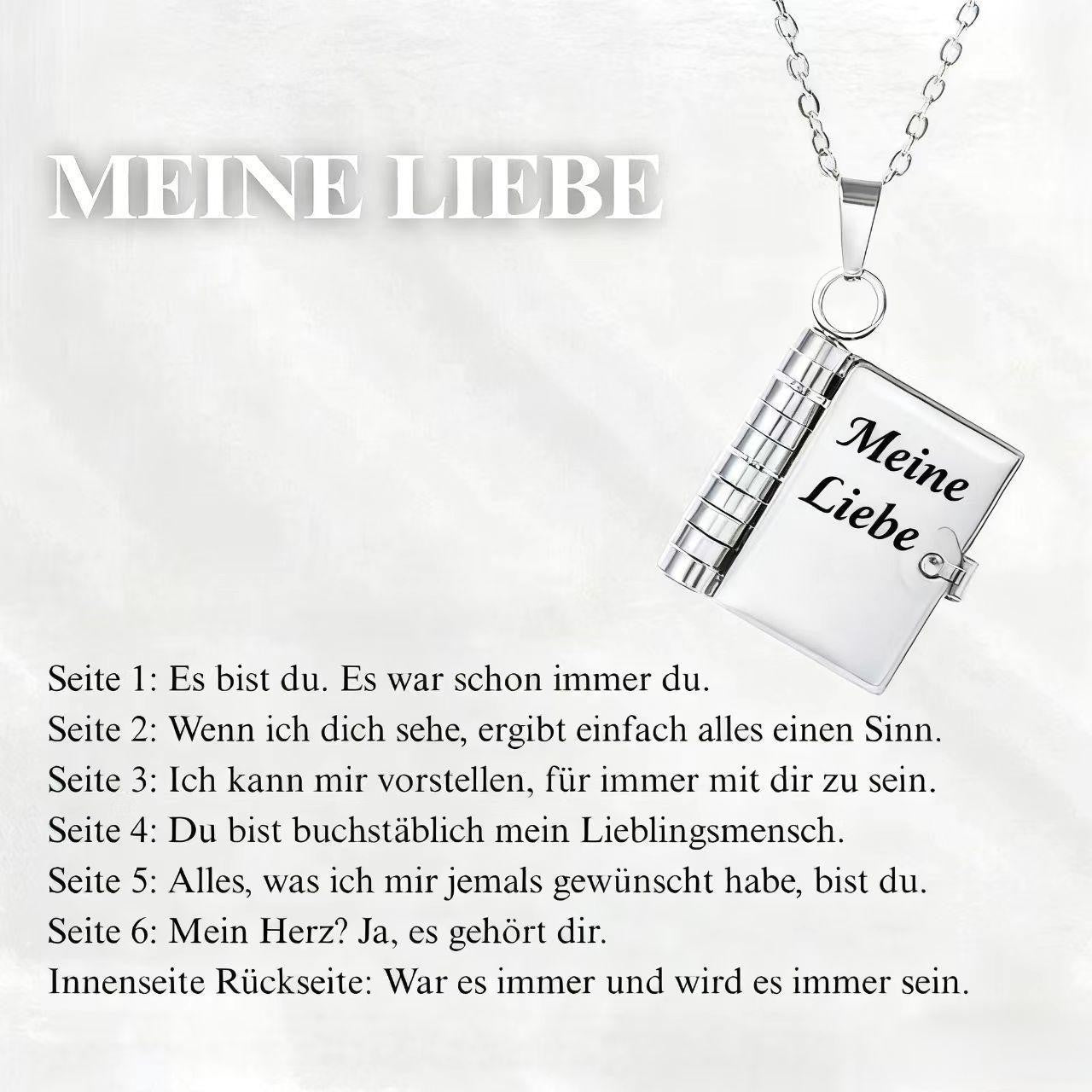Herz-Buch-Halskette Aufklappbar – 🌸Besonderes Geschenk für Familie✨～