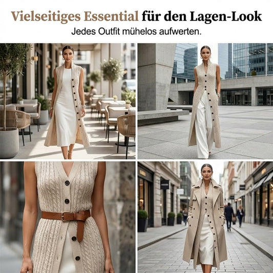 Gluschwein - 🔥 -50% NUR HEUTE! Elegante Strickweste mit Stehkragen – Stilvoll & zeitlos ✨