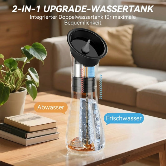 🧼Kabelloser Ohrreiniger ✨ Einstellbarer Druck, mit LED-Anzeige, Ein-Knopf-Spülung, sauber und komfortabel 🌊
