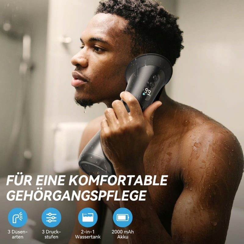 Gluschwein - 🧼 Elektrisches Ohrenspülgerät – 🔋 5-Stufen Einstellbar für Effektive Reinigung des Ohrkanals zu Hause