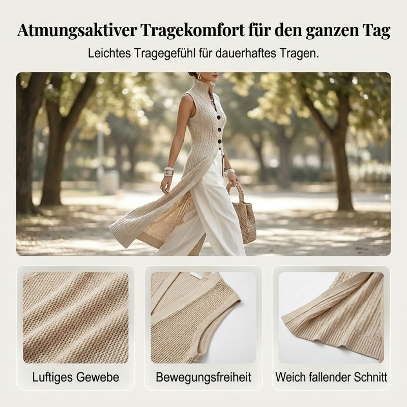 Gluschwein - 🔥 -50% NUR HEUTE! Elegante Strickweste mit Stehkragen – Stilvoll & zeitlos ✨