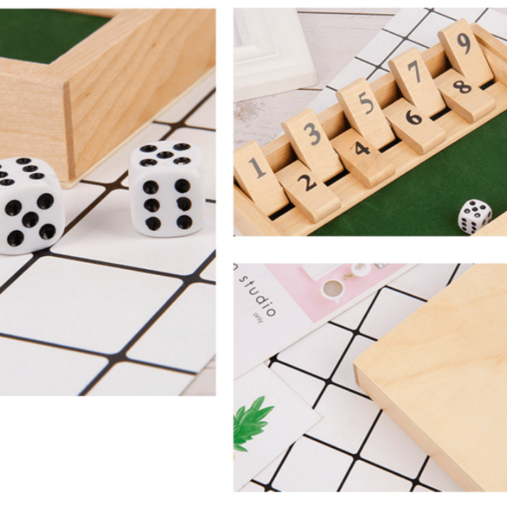 Gluschwein - „Shut The Box“-Spiel – Lustiges Tisch-Mathespiel für Erwachsene und Kinder