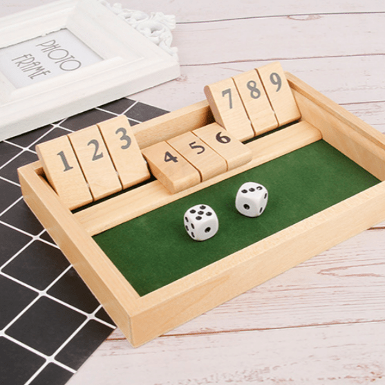 Gluschwein - „Shut The Box“-Spiel – Lustiges Tisch-Mathespiel für Erwachsene und Kinder