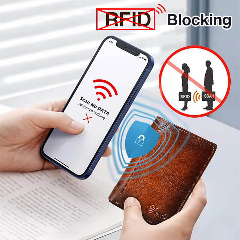 Gluschwein - 🔥Multifunktionale RFID-Blockierung Wasserdichte, langlebige Brieftasche aus echtem Leder