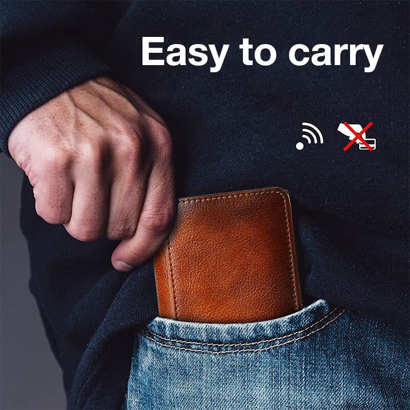 Gluschwein - 🔥Multifunktionale RFID-Blockierung Wasserdichte, langlebige Brieftasche aus echtem Leder