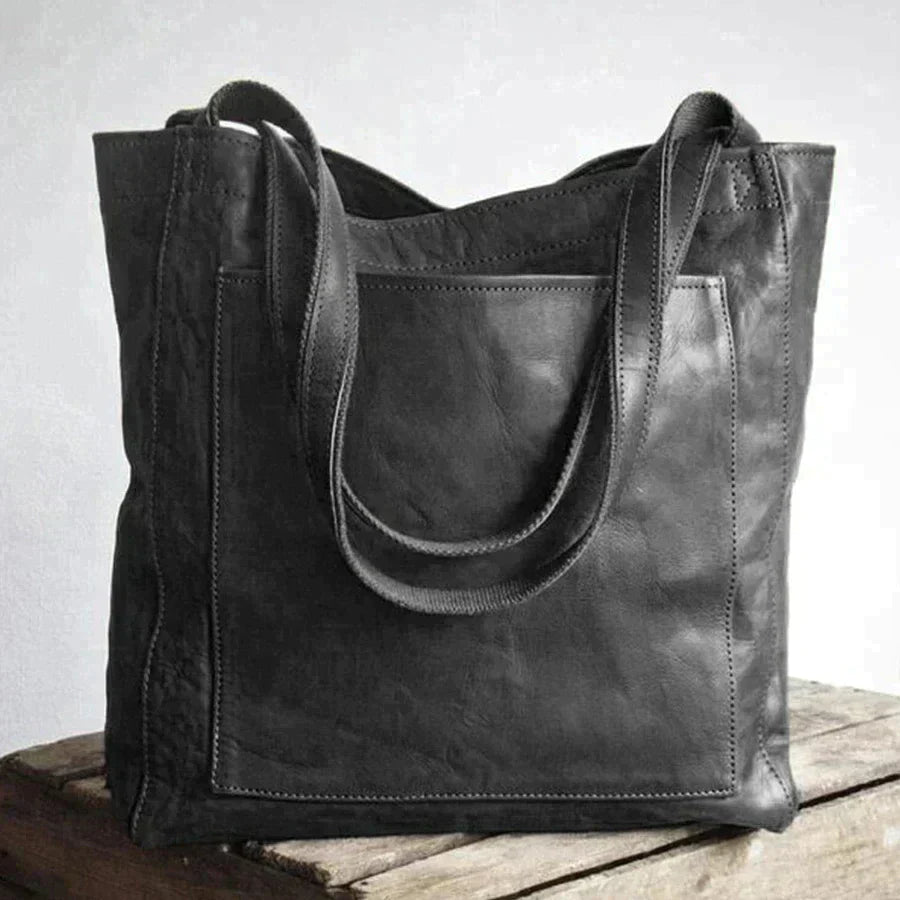 Gluschwein - Lorena - Stylische Ledertasche Schwarz