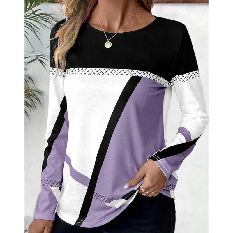 Dayna | Legeres Farbblock-T-Shirt