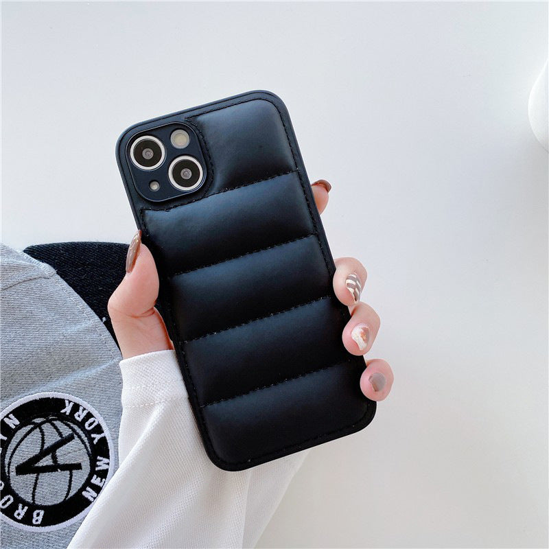 Gluschwein - Daunenjacke Silikon iPhone Fall Schwarz