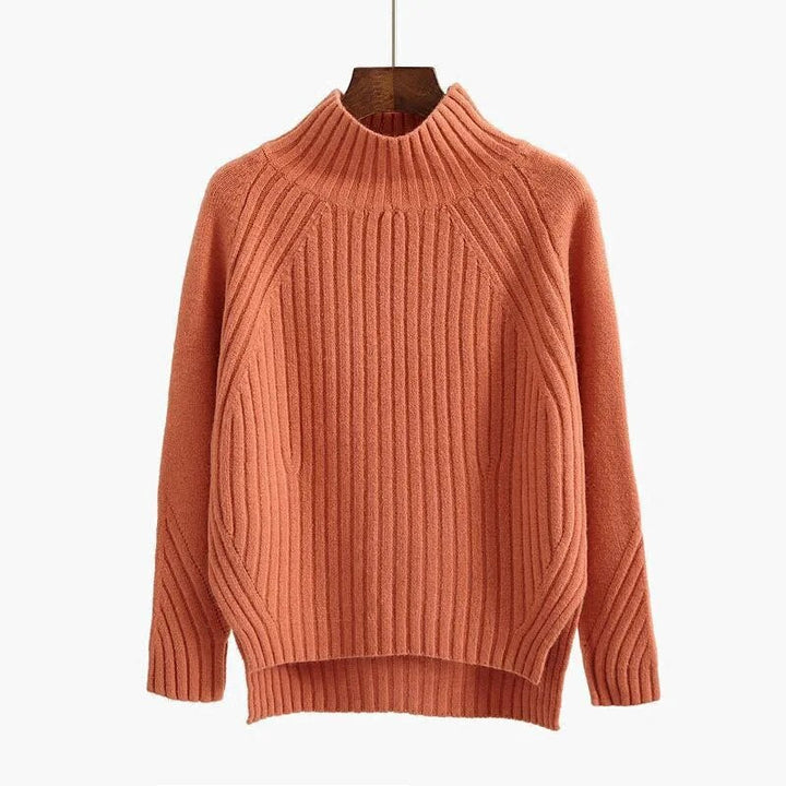 Gluschwein - Helen - Eleganter Damen-Rollkragenpullover Orange