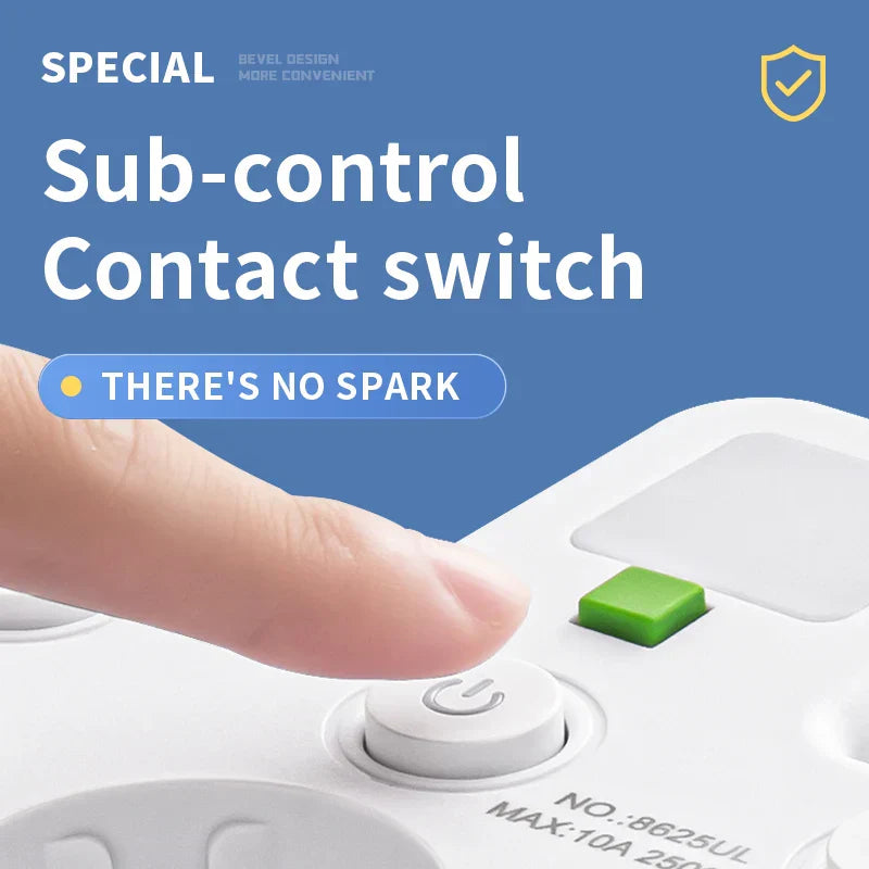 Mehrfachsteckdose VOLTRIQ ProLine | 3–4 Steckplätze + 2× USB & 1× Typ-C | 2500 W | Überspannungsschutz & Kontrollschalter