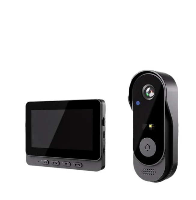 🔊📹 Sofort sehen, wer klingelt – Drahtlose Türklingel-Kamera mit 1080P & 170° Ultra-Weitwinkel 🌧️🌙 IPX65 wasserdicht, Nachtsicht & 4,3-Zoll-Farbmonitor – wetterfest & sicher für Ihr Zuhause.