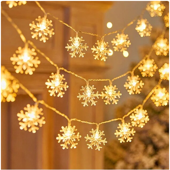 1+1 GRATIS | ChristLed | Schneeflocken-LED-Lichterkette