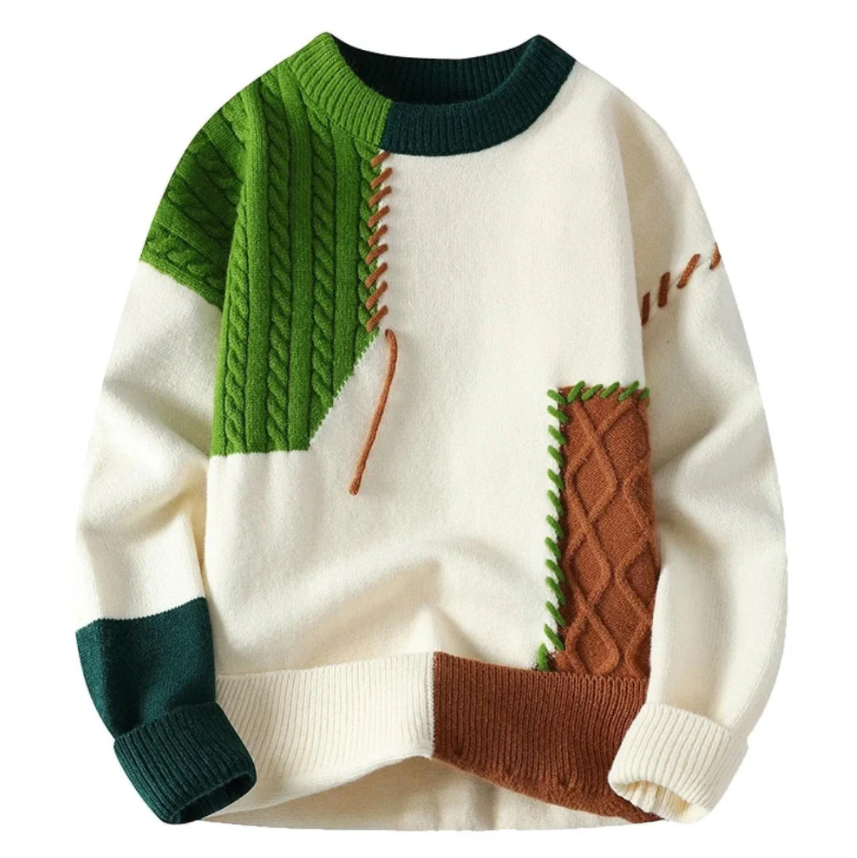 Brunetta | Patchwork-Strickpullover