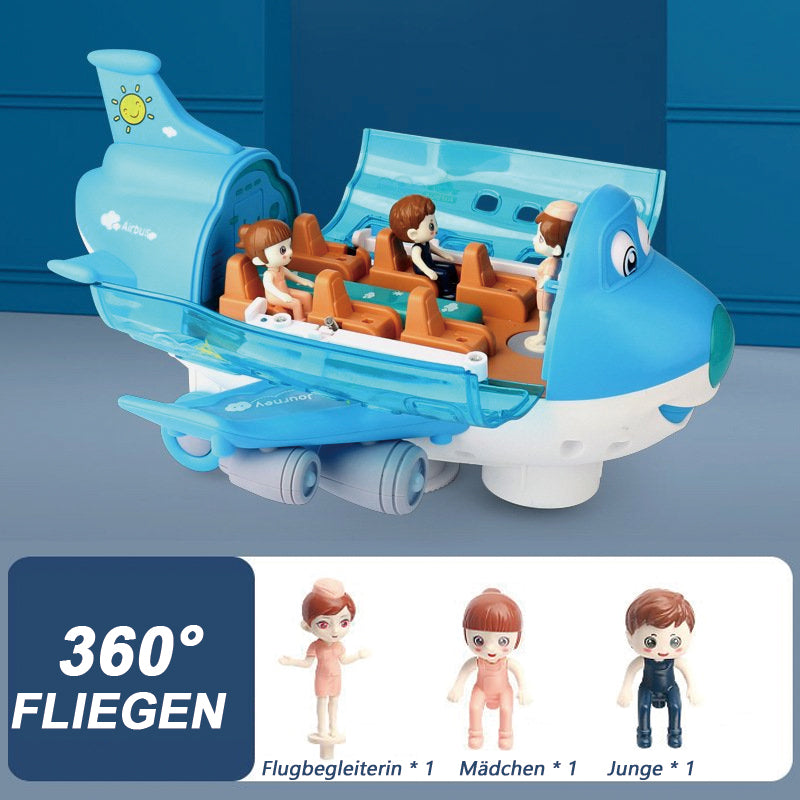 Gluschwein - 360° drehbares elektrisches Flugzeugspielzeug blue