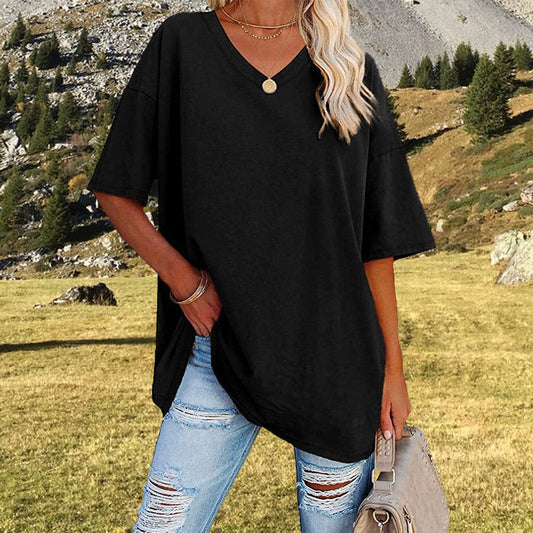 Gluschwein - 📢📢50 % RABATT !! ⏰Lässiges, locker sitzendes Damen-T-Shirt mit V-Ausschnitt