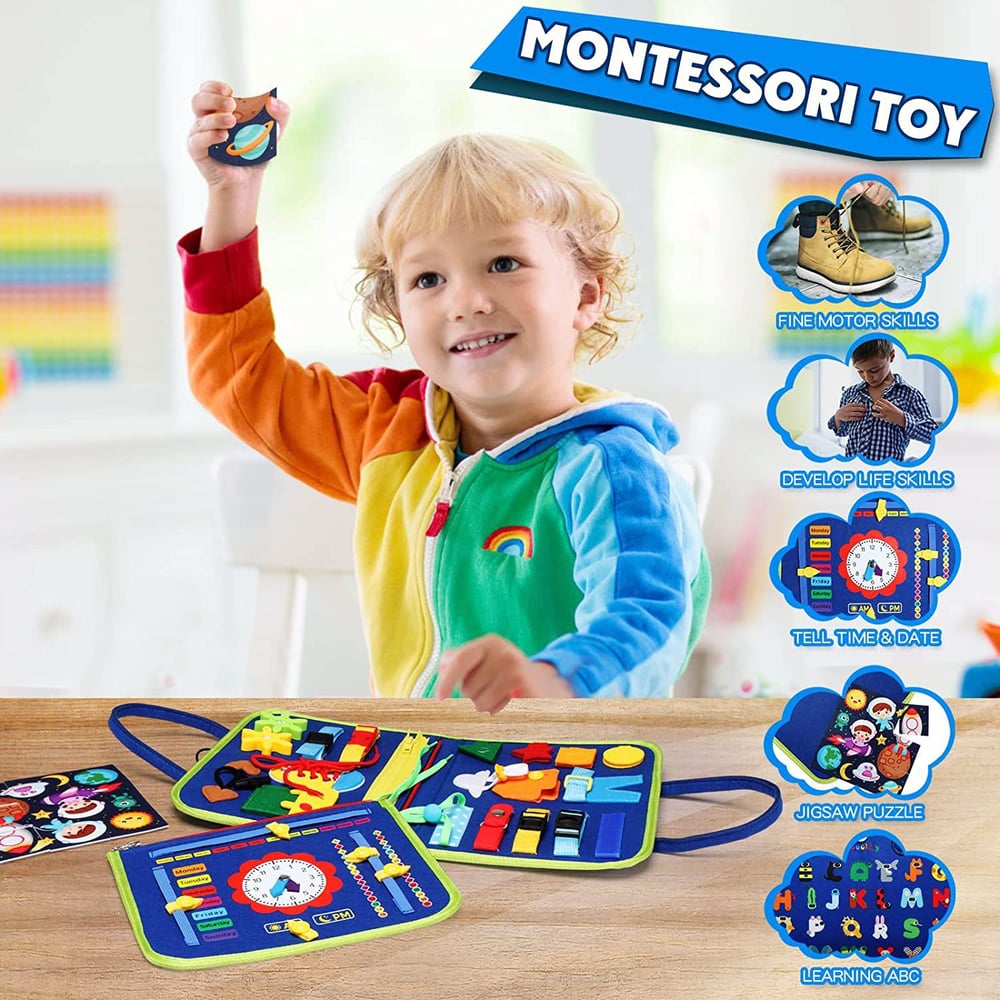 Tablero sensorial: juguete de actividad Montessori para el desarrollo motor de los niños 