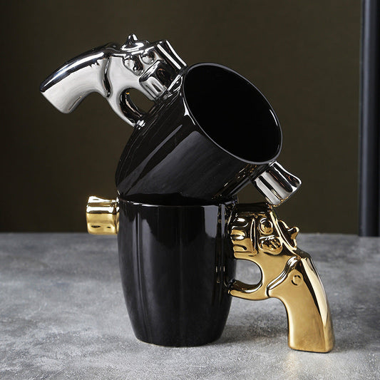 GunMug | Kreative Neuheit Kaffeetasse mit Revolvergriff