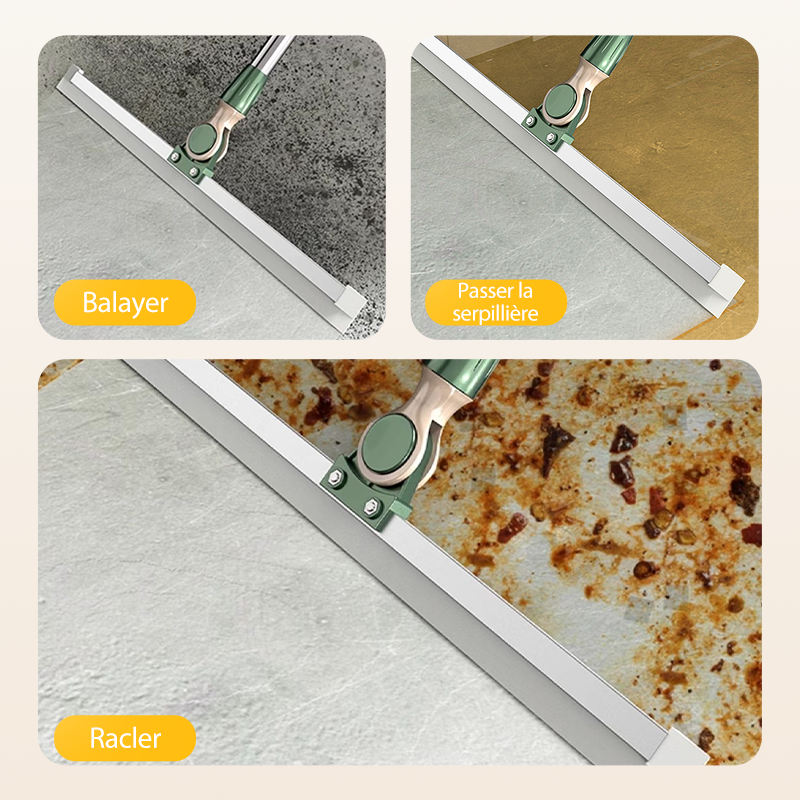 🧹✨ Silikon-Bodenschaber & Fensterabzieher 2in1 – Trocken & nass – entfernt Haare & Schmutz rückstandslos – ideal für Fliesen, Glas & Glasduschen 💧🧽