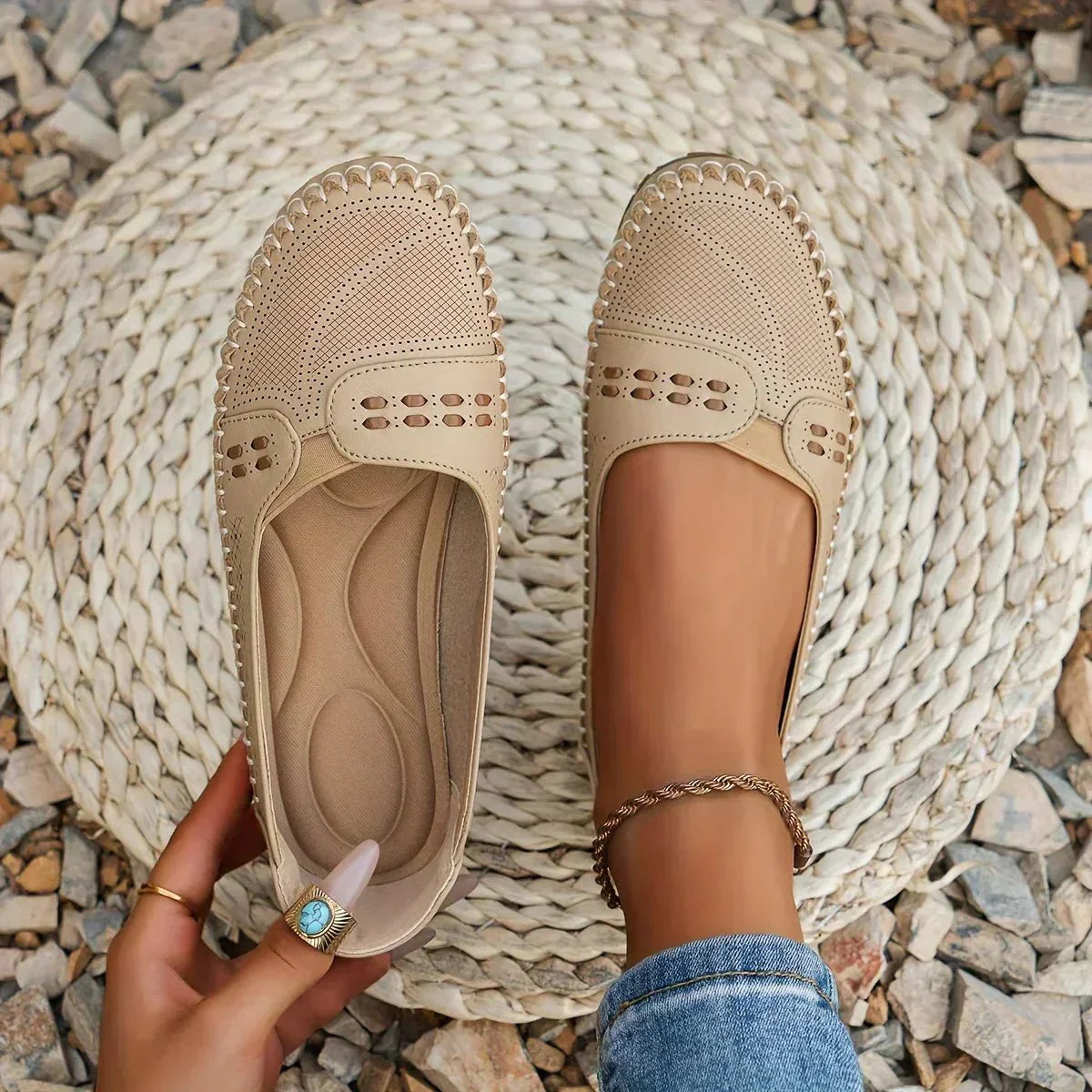 Amelie – Stilvolle Orthopädische Flache Schuhe