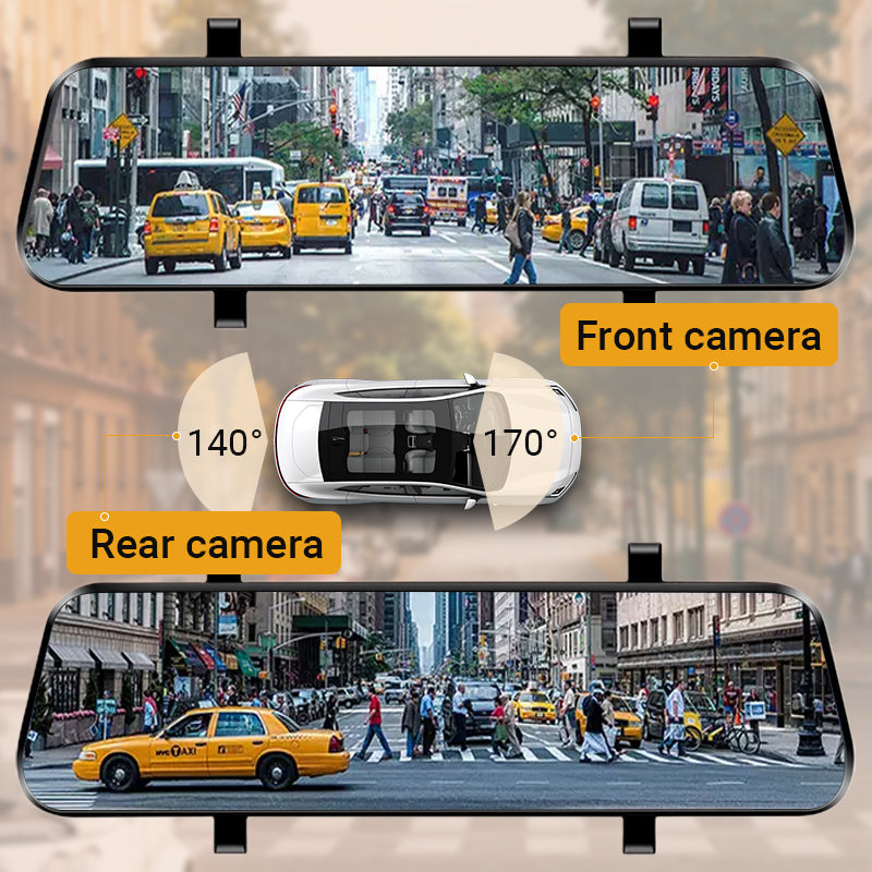 ⏰【Nur für kurze Zeit: 50 % Rabatt】👁️10-Zoll-Rückfahrkamera & Dashcam mit vollem Touchscreen – 1296P HD-Nachtsicht, Dual-Objektiv – ideal für sicheres Fahren & Parken🚗📹