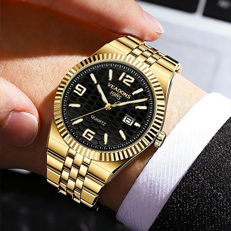⌚ 50% RABATT! ✨ Herren-Armbanduhr mit Wabenmuster – Leuchtend, wasserresistent & modernes Edelstahl-Design ⚡