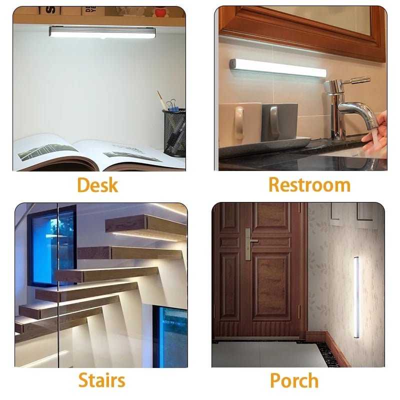 🔥Neujahrsangebot - KAUFEN 1 BEKOMMEN 1 GRATIS💡Lochfrei Smarte Sensorische Magnetische Wiederaufladbare LED-Leuchten