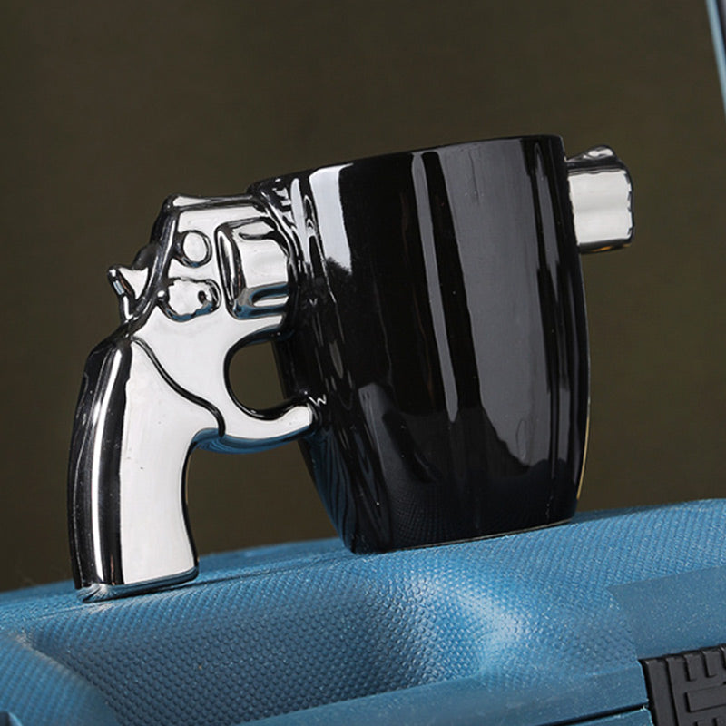 GunMug | Taza de café creativa y novedosa con empuñadura de revólver