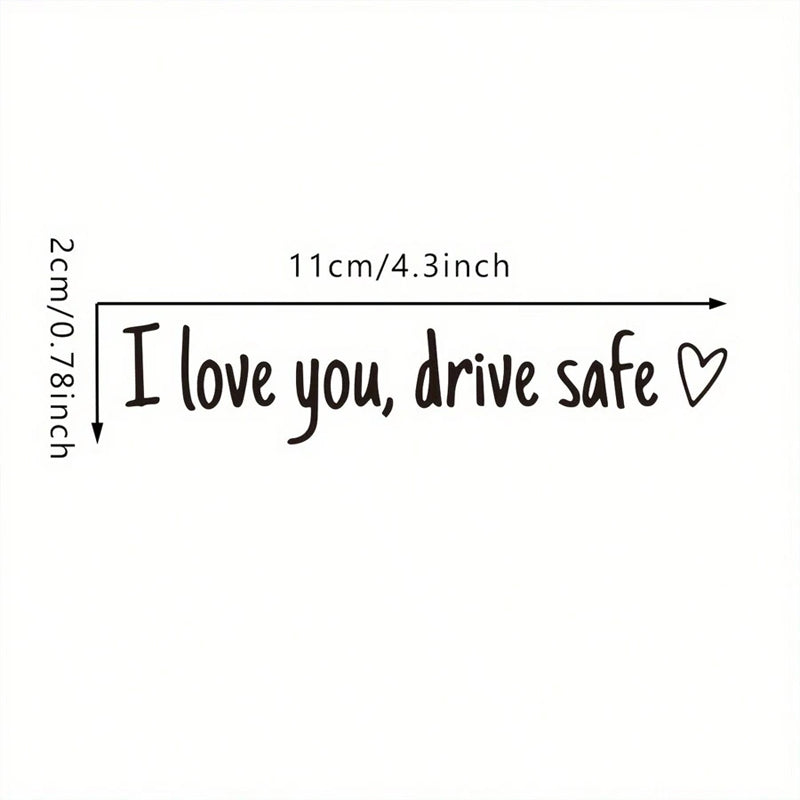 Gluschwein - Spiegelaufkleber „I Love You Drive Safe“